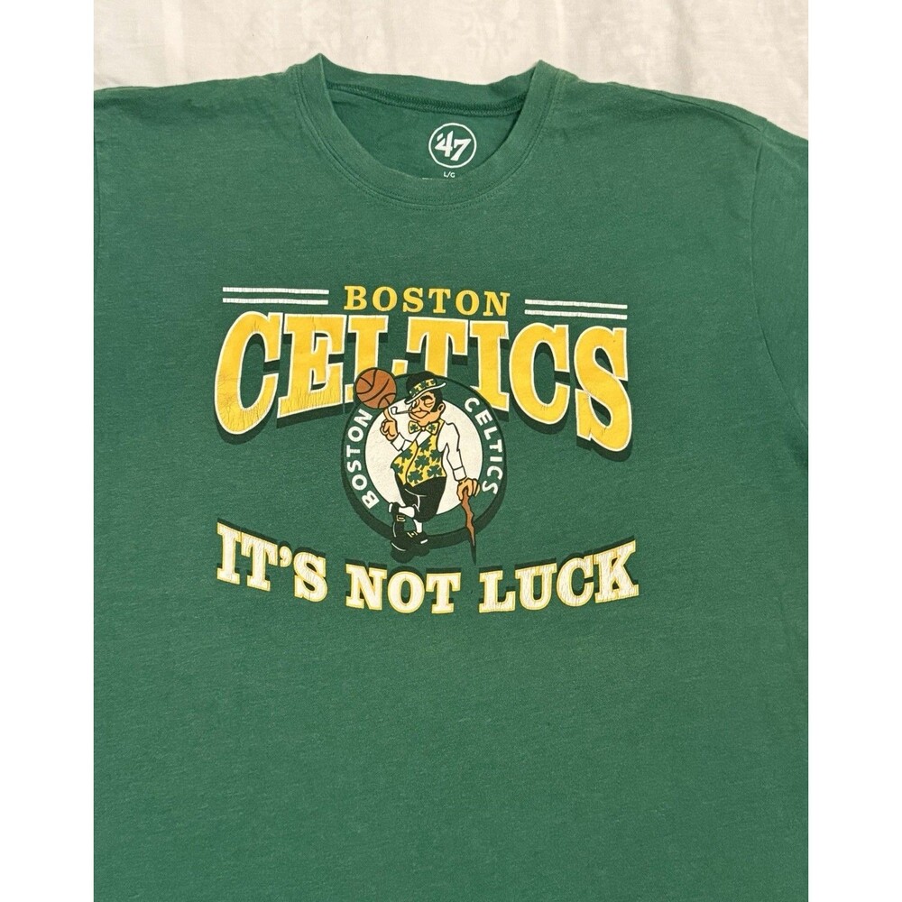 ‘47 Brand Boston Celtics Basketball T-Shirt Green Mens Large NBA